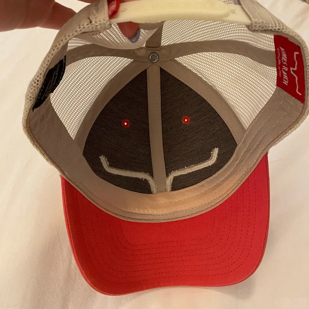 Kimes Ranch Red and Tan Mesh Trucker Hat